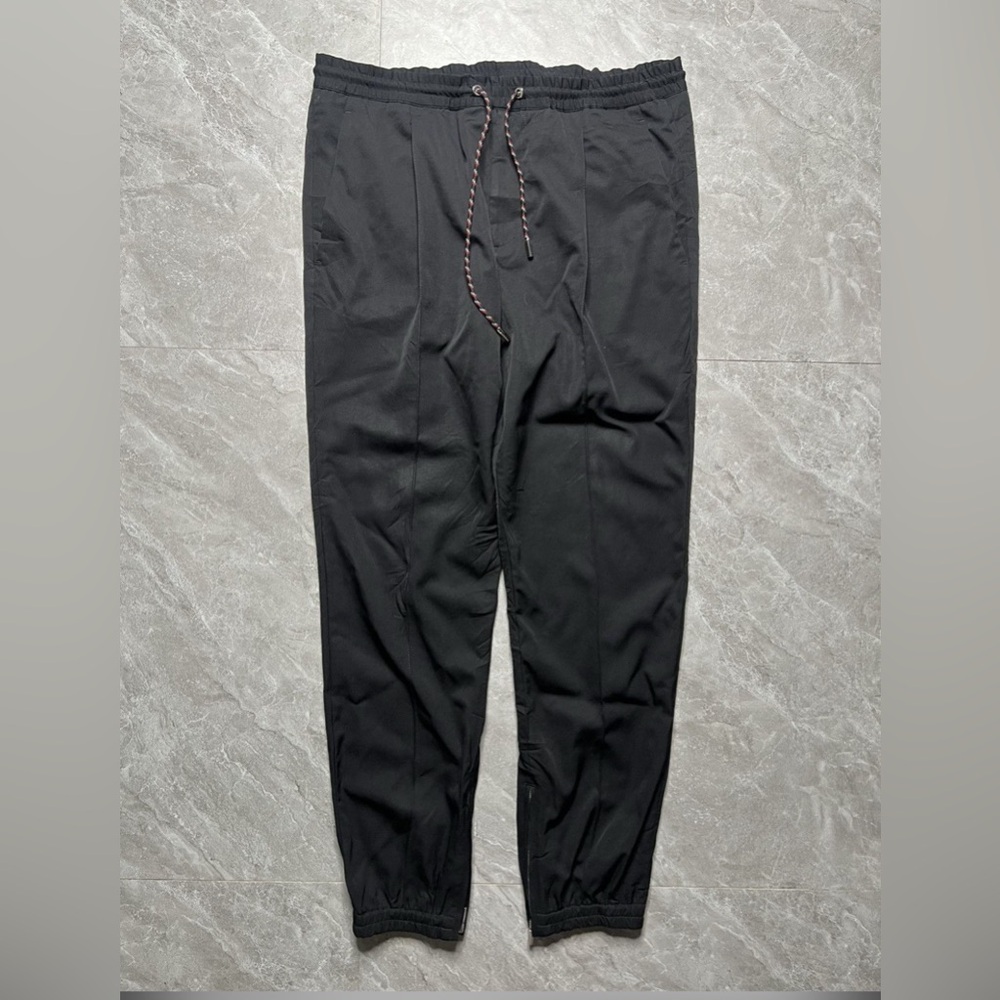 Dior Black drawstring wool pants sz48 (32-34US)